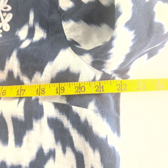 Jones New York 100% Linen Ikat Coastal Beachy Boho Tunic Women's Large - Picture 8 of 10